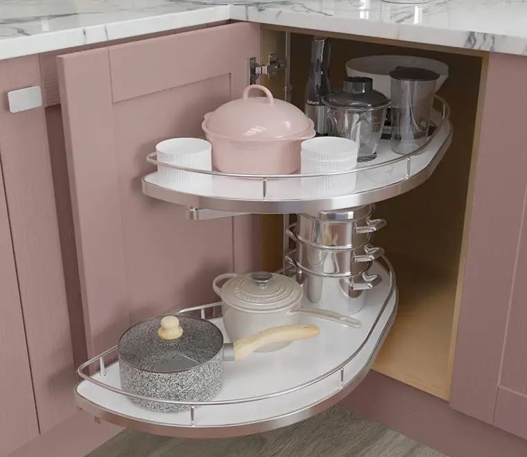 Lemans corner base unit pull out storage.