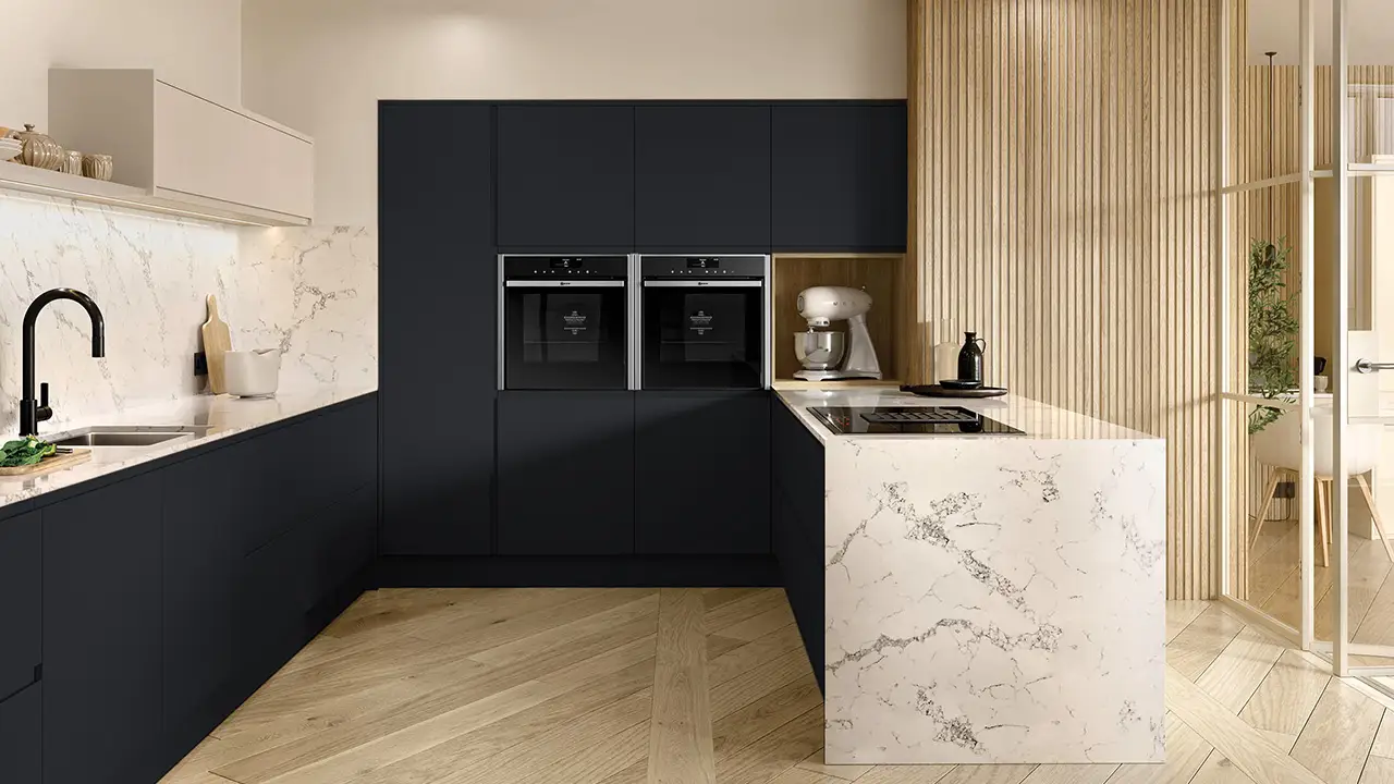 Porter Outline - Bay Green Kitchen Interior. James-Young Kitchens & Interiors, Frome, Somerset